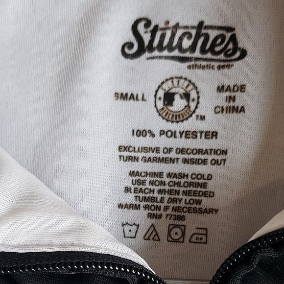 Stitches Jacket Mens W Black Chicago White Sox Embroidered MLB Varsity Full Zip - Picture 3 of 8